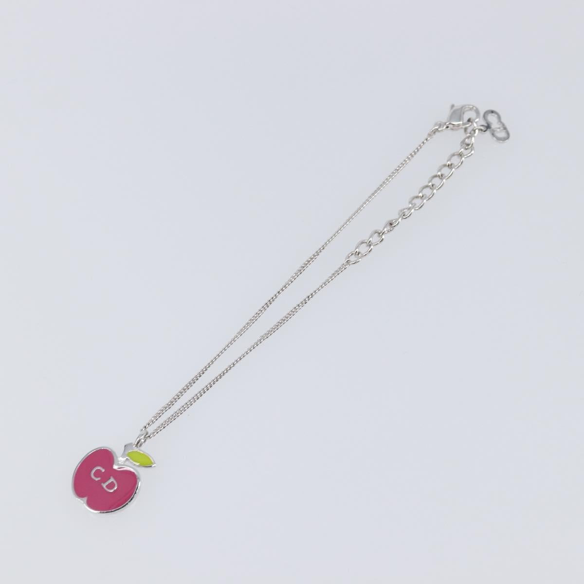 Christian Dior Apple Bracelet metal Silver Auth SW2815V