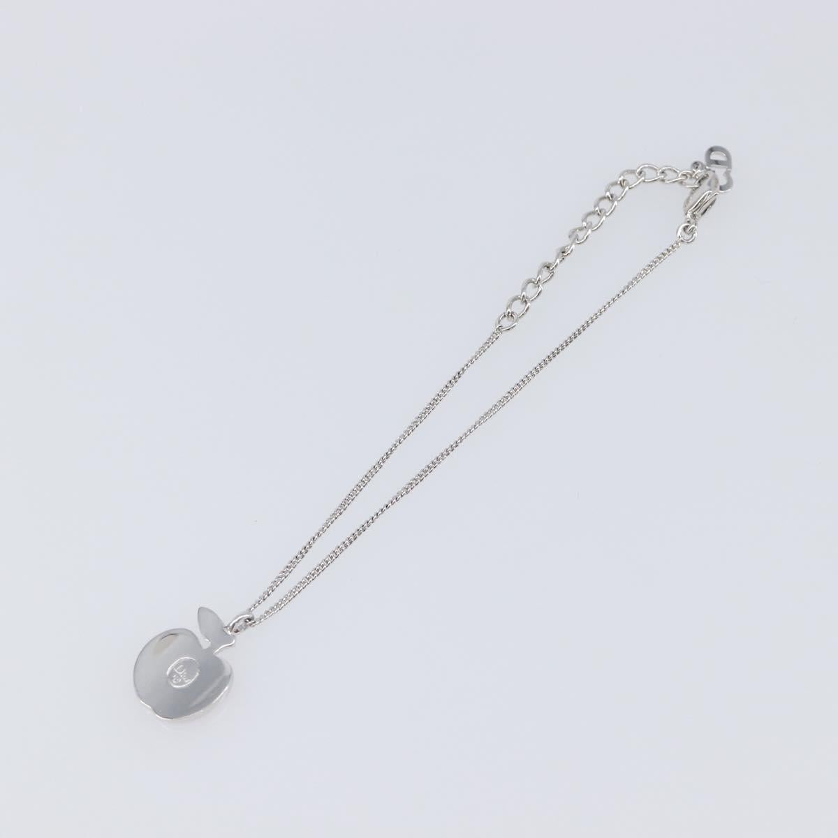 Christian Dior Apple Bracelet metal Silver Auth SW2815V