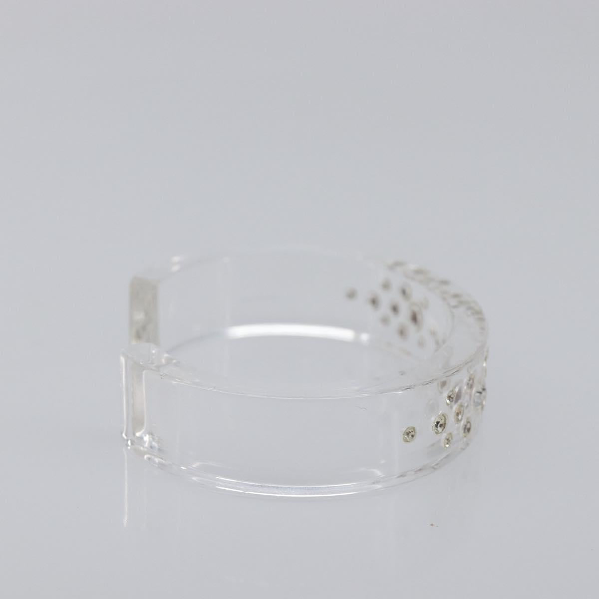 Christian Dior Bangle Bracelet plastic Clear Auth SW2819