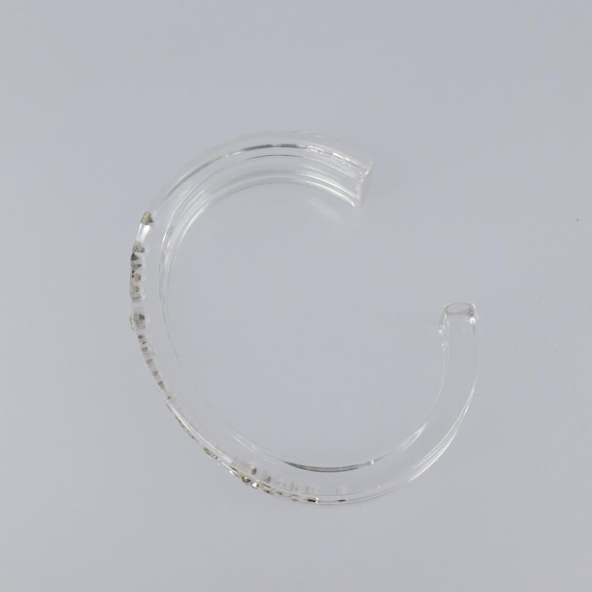 Christian Dior Bangle Bracelet plastic Clear Auth SW2819