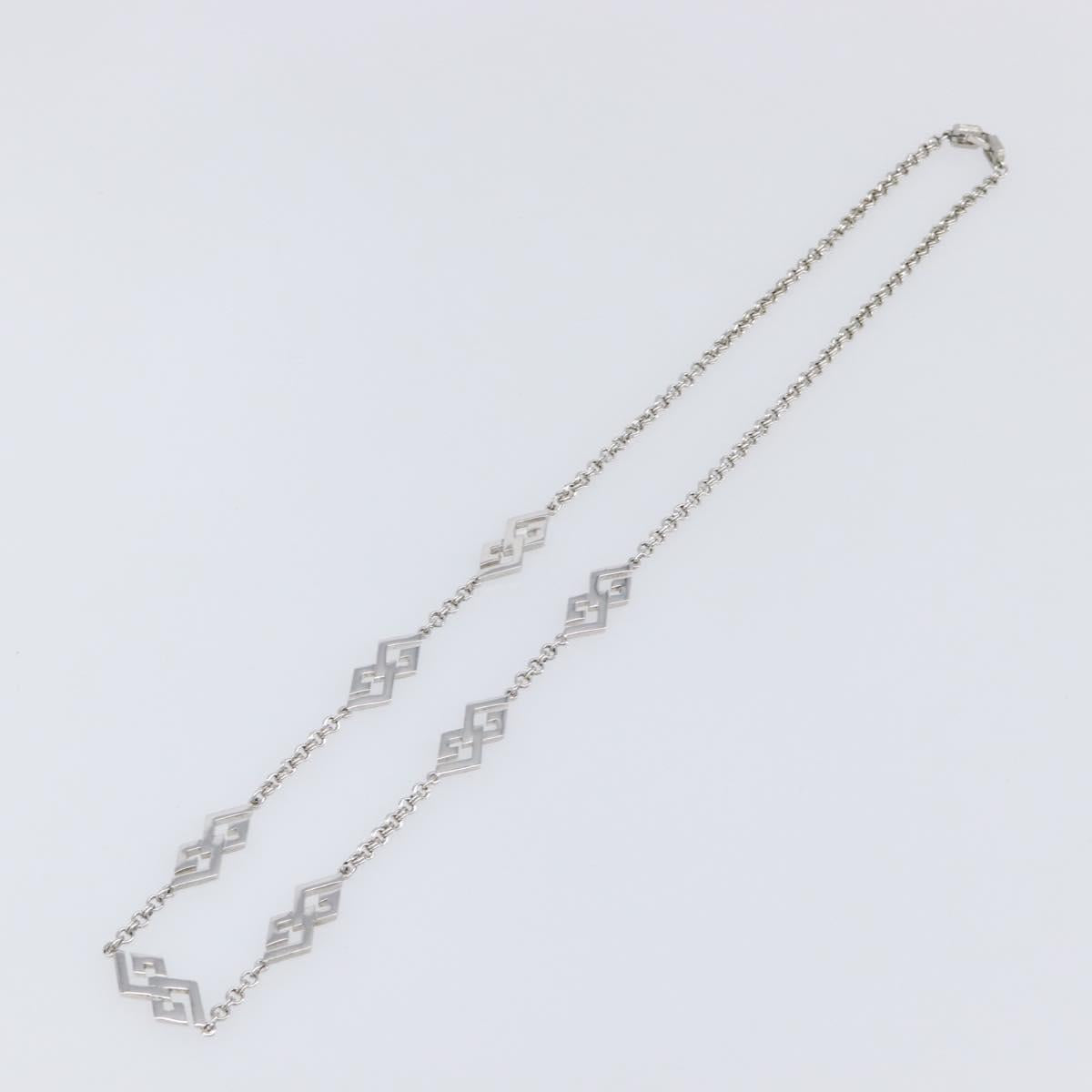 GIVENCHY Necklace metal Silver Auth SW2820
