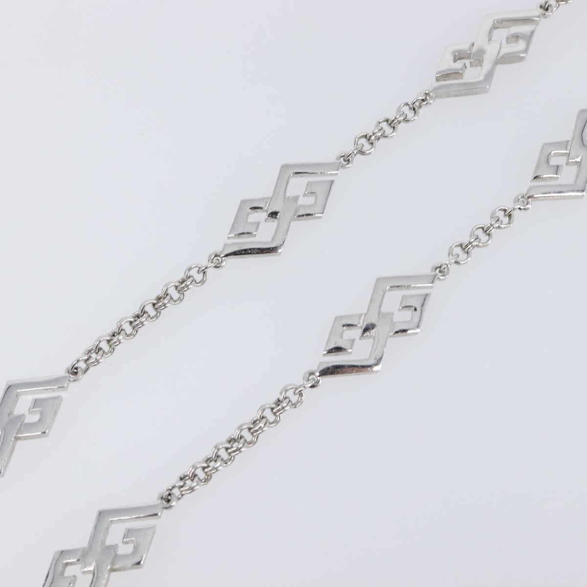 GIVENCHY Necklace metal Silver Auth SW2820