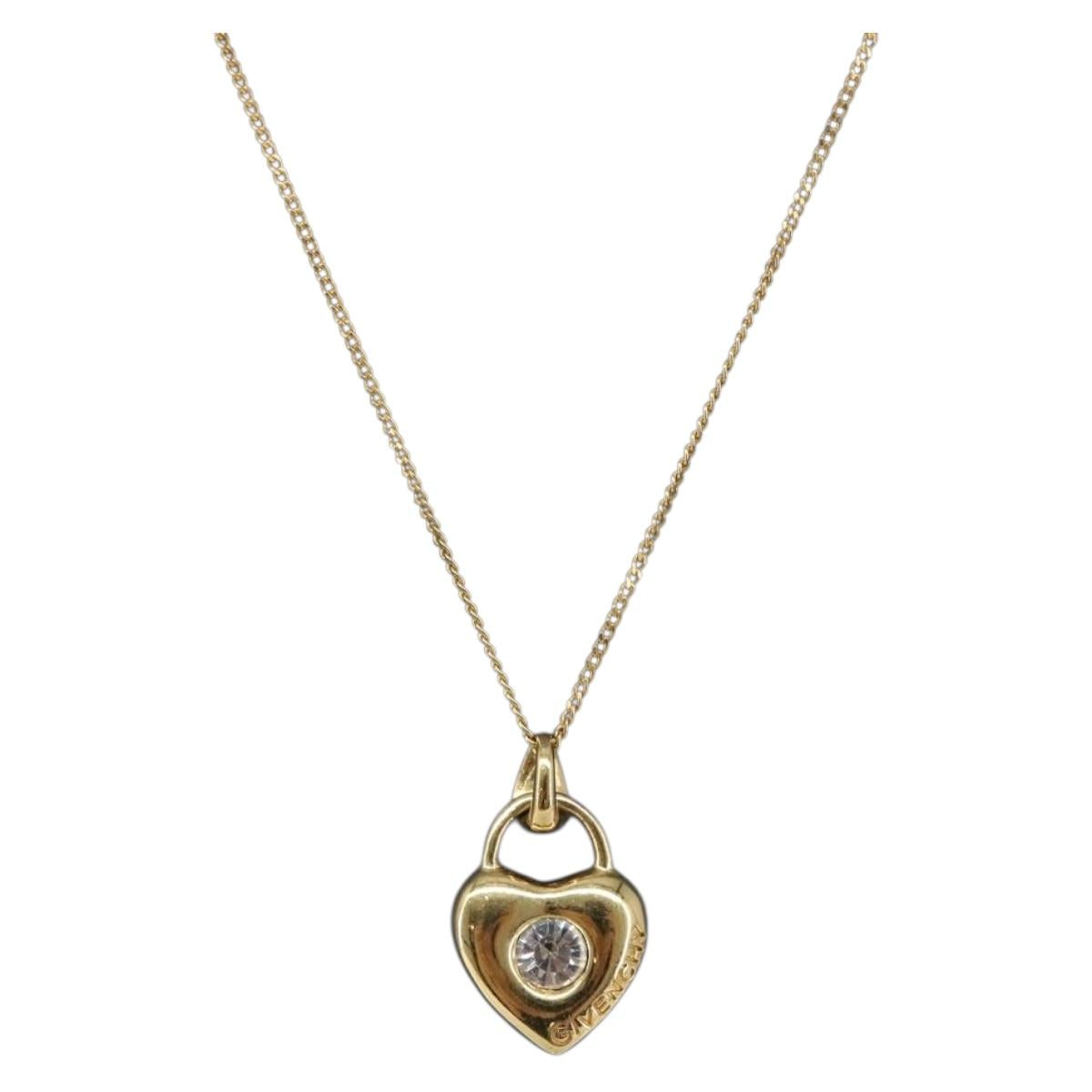 GIVENCHY Necklace metal Gold Auth SW2822