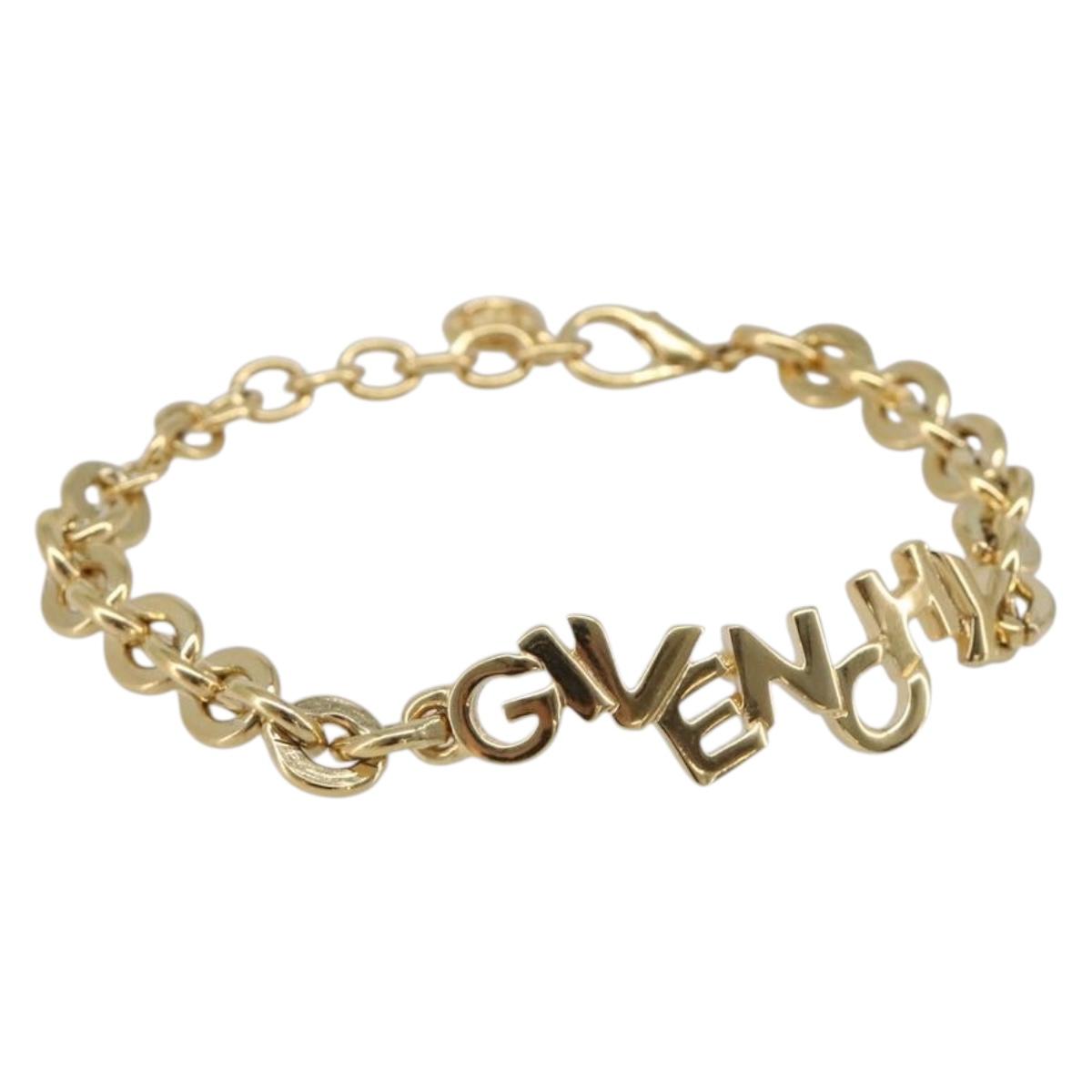 GIVENCHY Bracelet metal Gold Auth SW2823