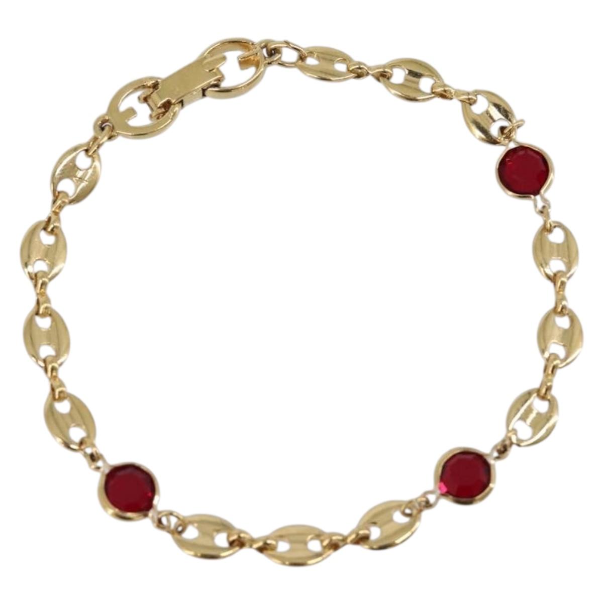 GIVENCHY Bracelet metal Gold Auth SW2826