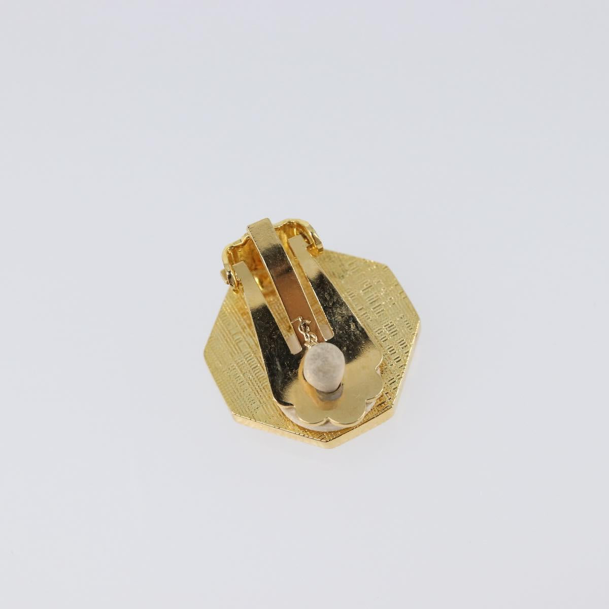 SAINT LAURENT Earring metal Gold Auth SW2828V