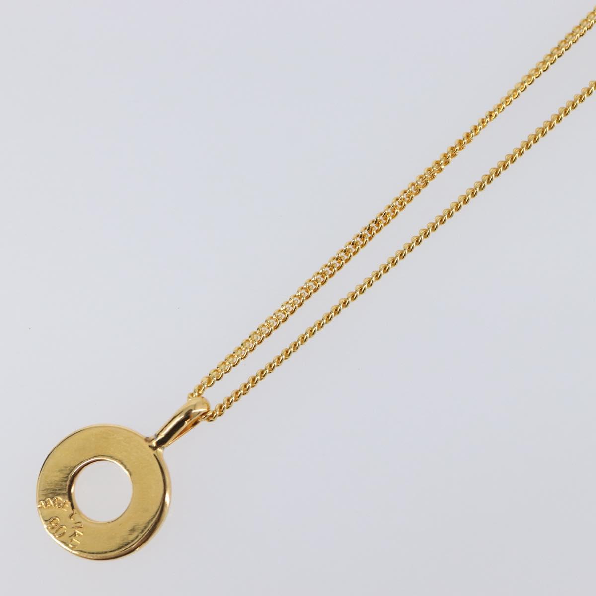 CELINE Necklace metal Gold Tone Auth SW2829V