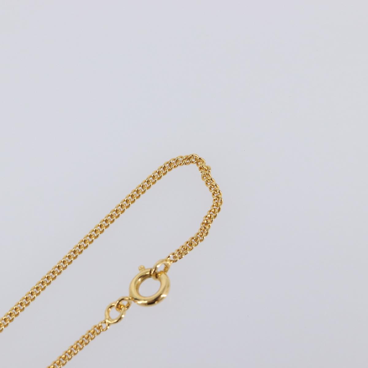 CELINE Necklace metal Gold Tone Auth SW2829V