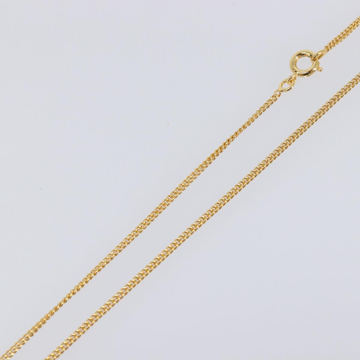 CELINE Necklace metal Gold Tone Auth SW2829V