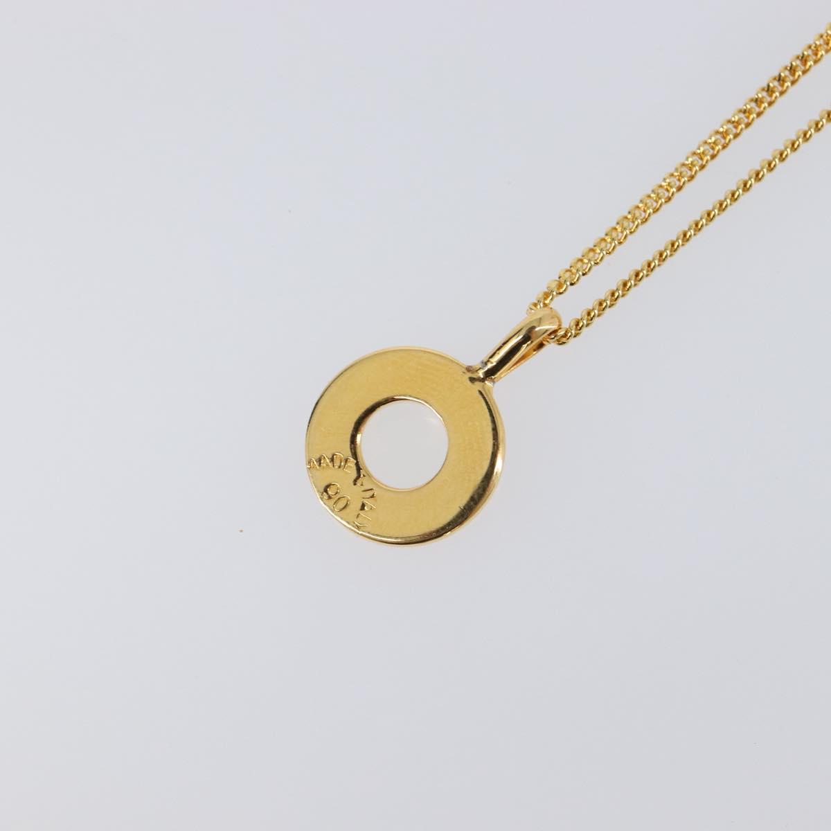 CELINE Necklace metal Gold Tone Auth SW2829V