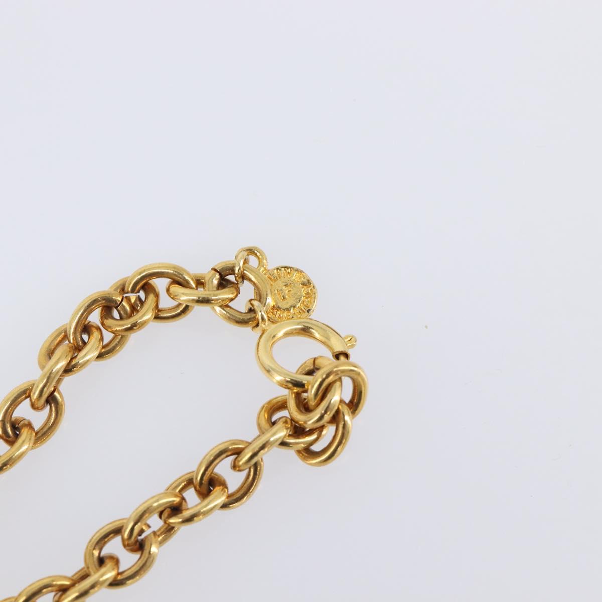 CELINE Circle Bracelet metal Gold Tone Auth SW2830