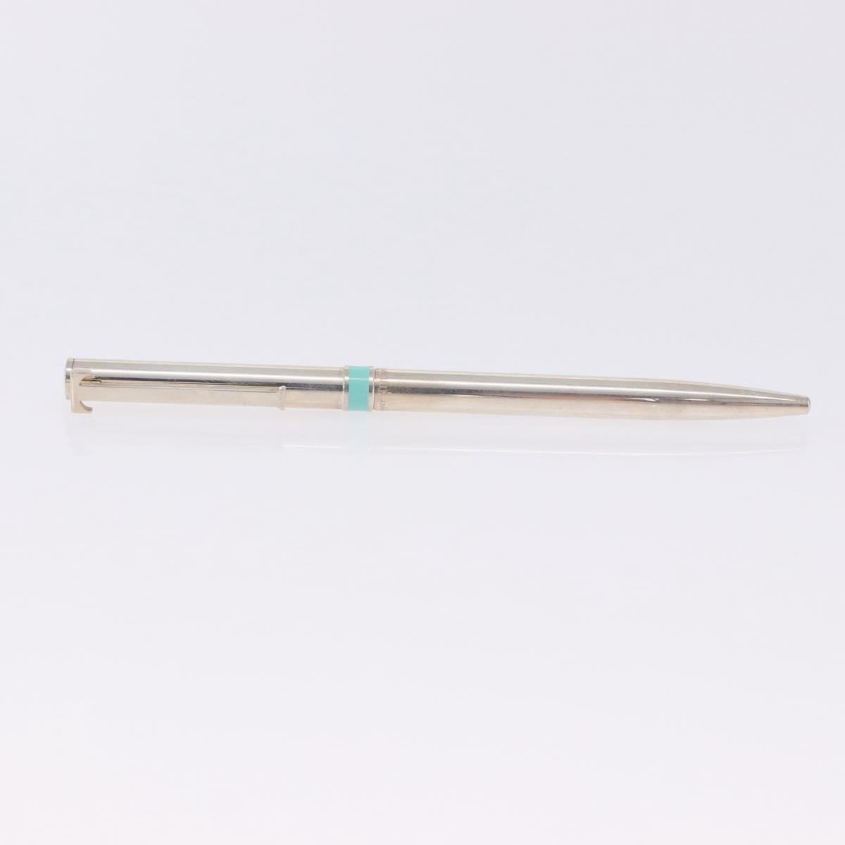 TIFFANY&Co. Ballpoint Pen metal 2 Set Silver Red Auth SW2832