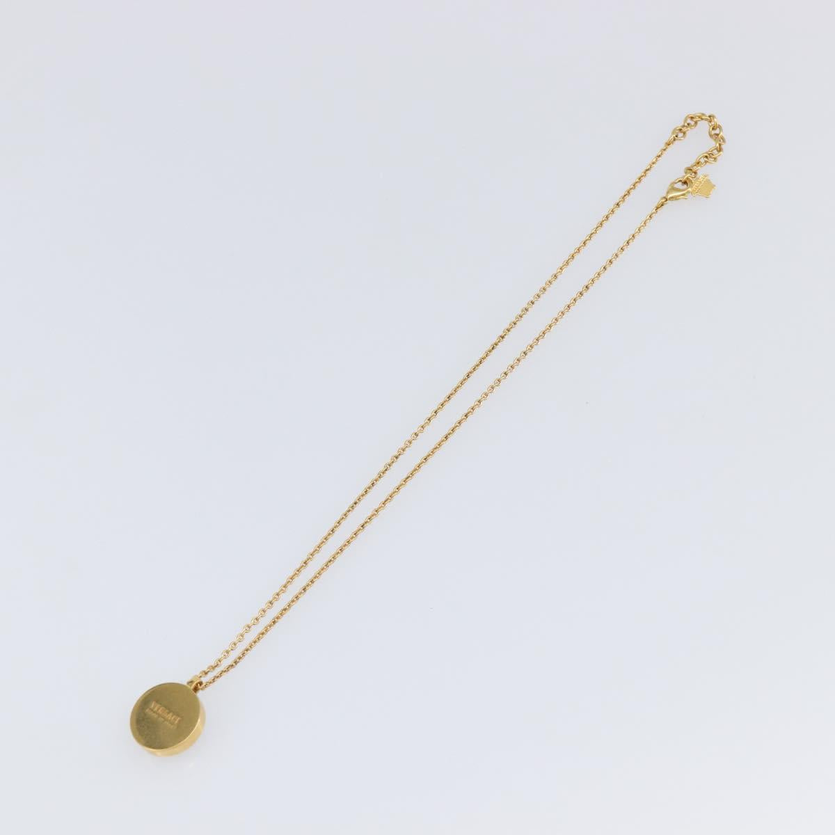 VERSACE Medusa Necklace Metal Gold Tone Auth SW2838V