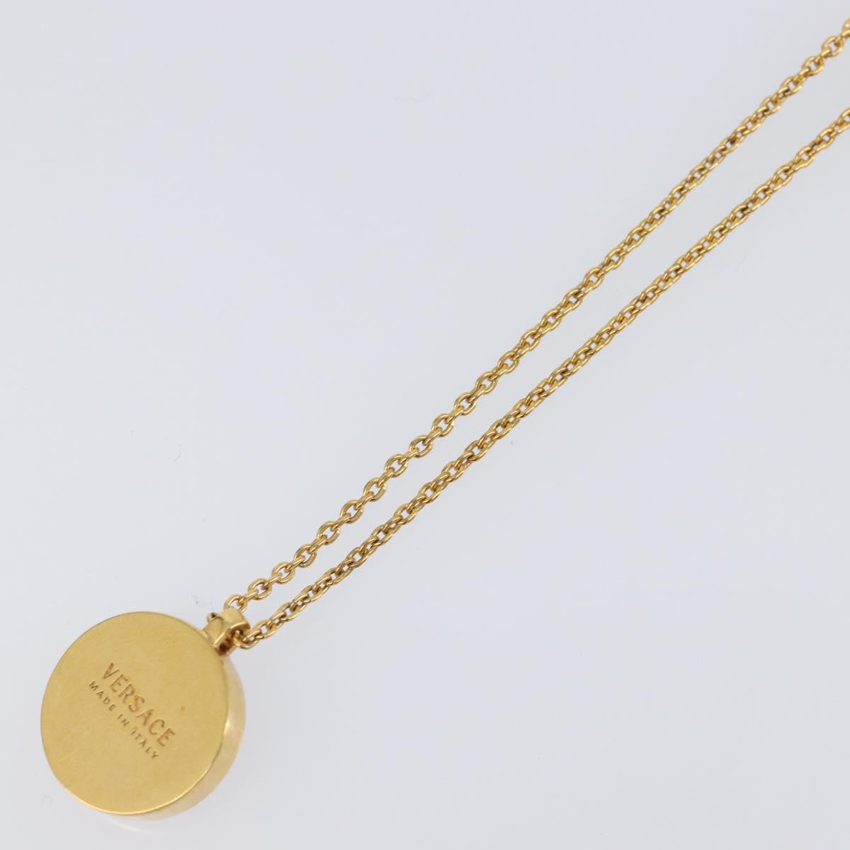 VERSACE Medusa Necklace Metal Gold Tone Auth SW2838V