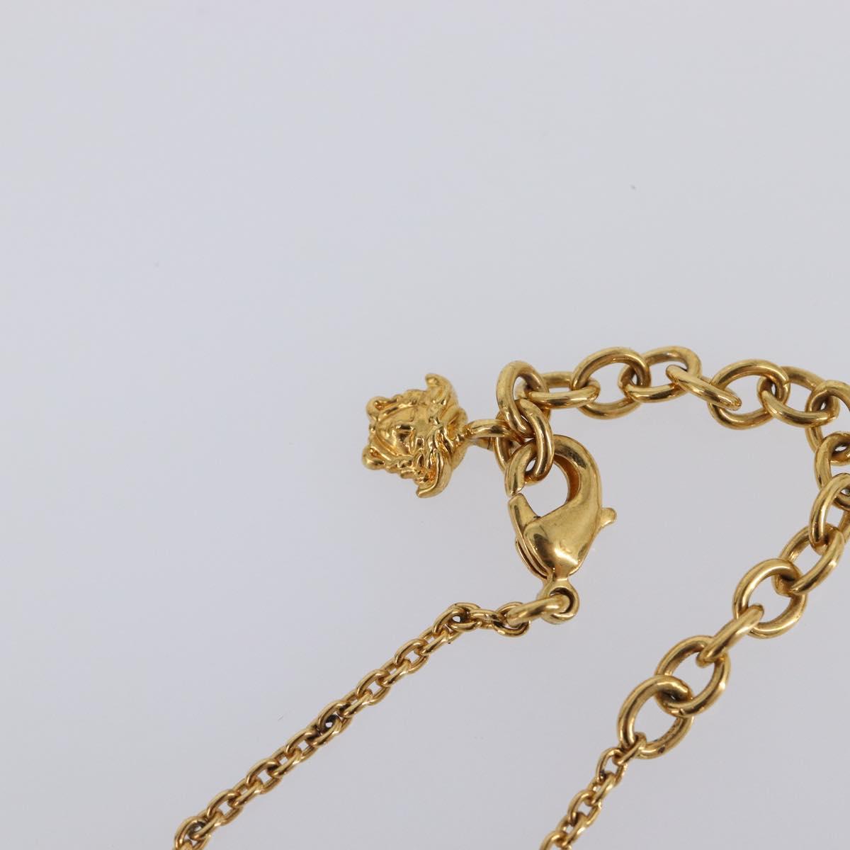 VERSACE Medusa Necklace Metal Gold Tone Auth SW2838V
