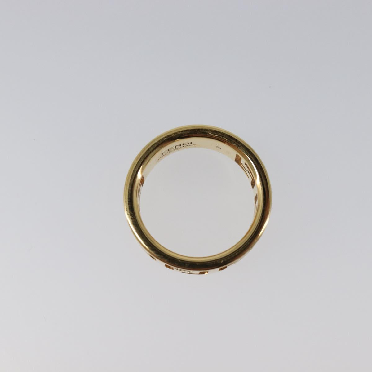 FENDI Forever Ring metal S Gold Tone #10(JP Size) Auth SW2839M