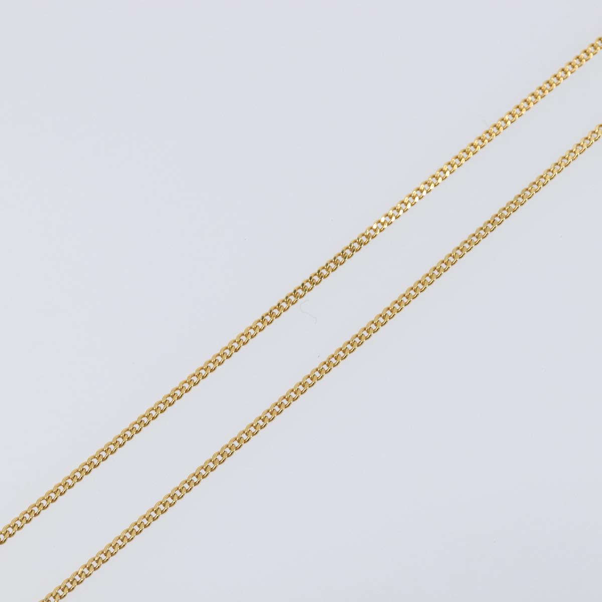 FENDI Necklace Metal Gold Tone Auth SW2840