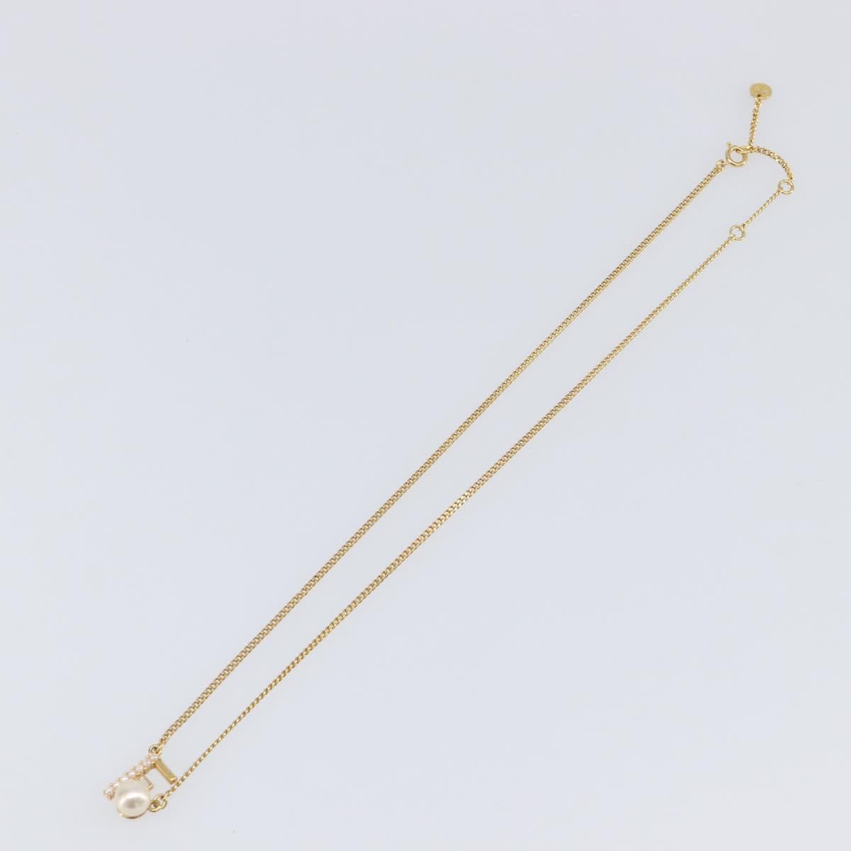 FENDI Necklace Metal Gold Tone Auth SW2840