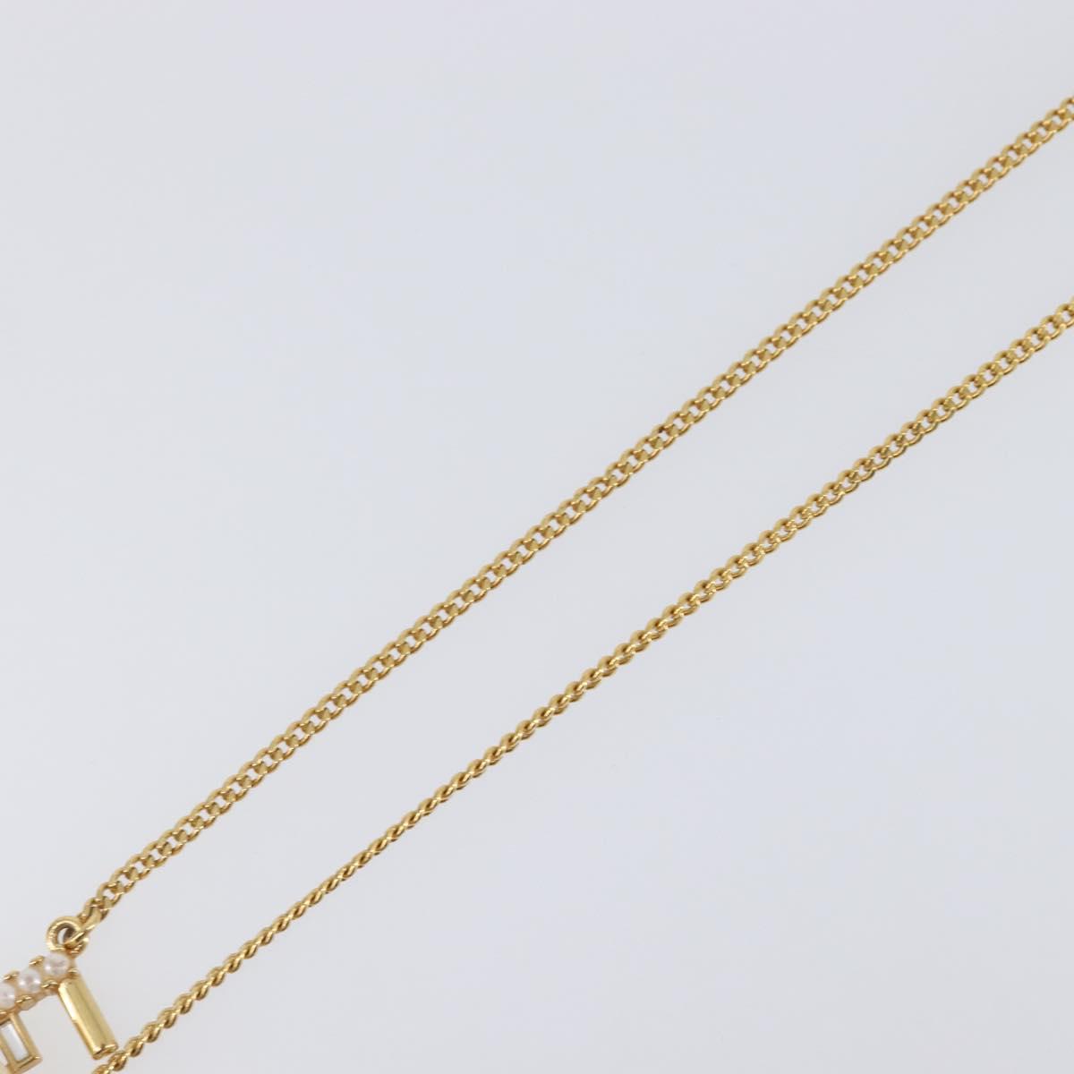 FENDI Necklace Metal Gold Tone Auth SW2840