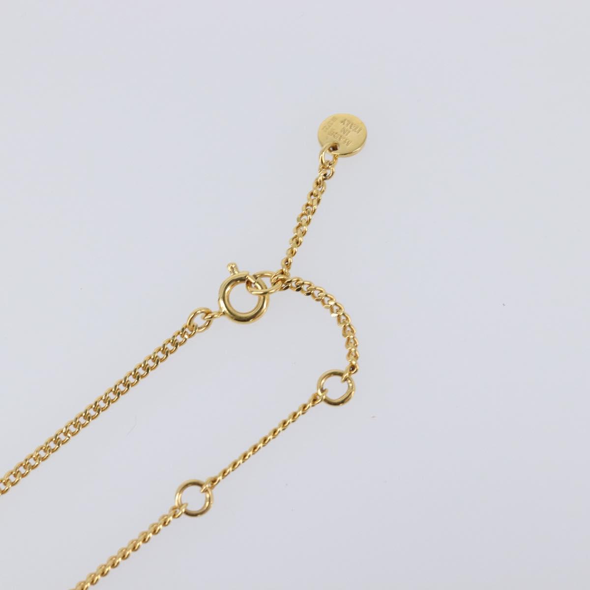 FENDI Necklace Metal Gold Tone Auth SW2840