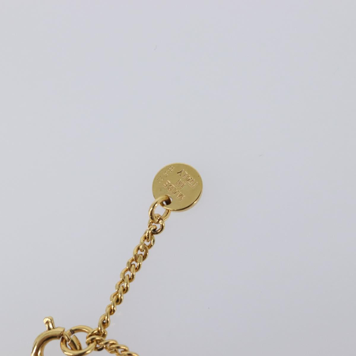 FENDI Necklace Metal Gold Tone Auth SW2840