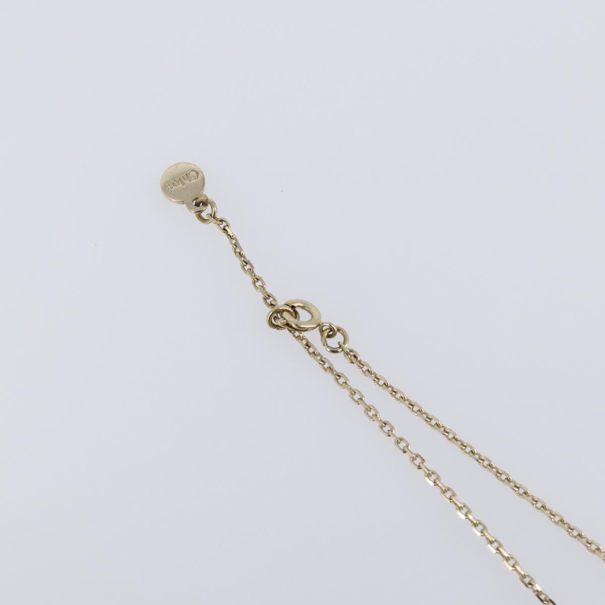 Chloe Necklace Metal 3 Set Gold Tone Silver Auth SW2841