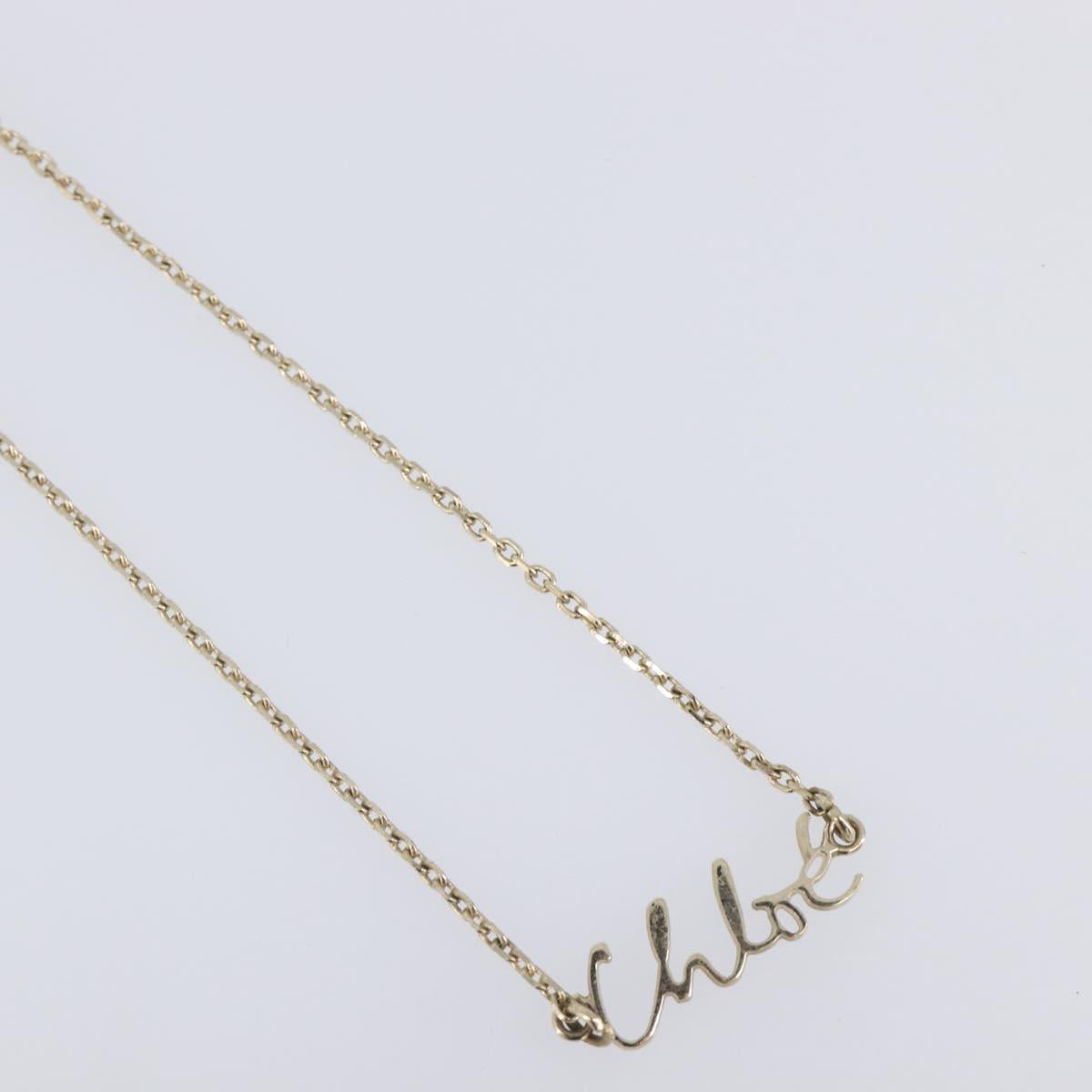 Chloe Necklace Metal 3 Set Gold Tone Silver Auth SW2841