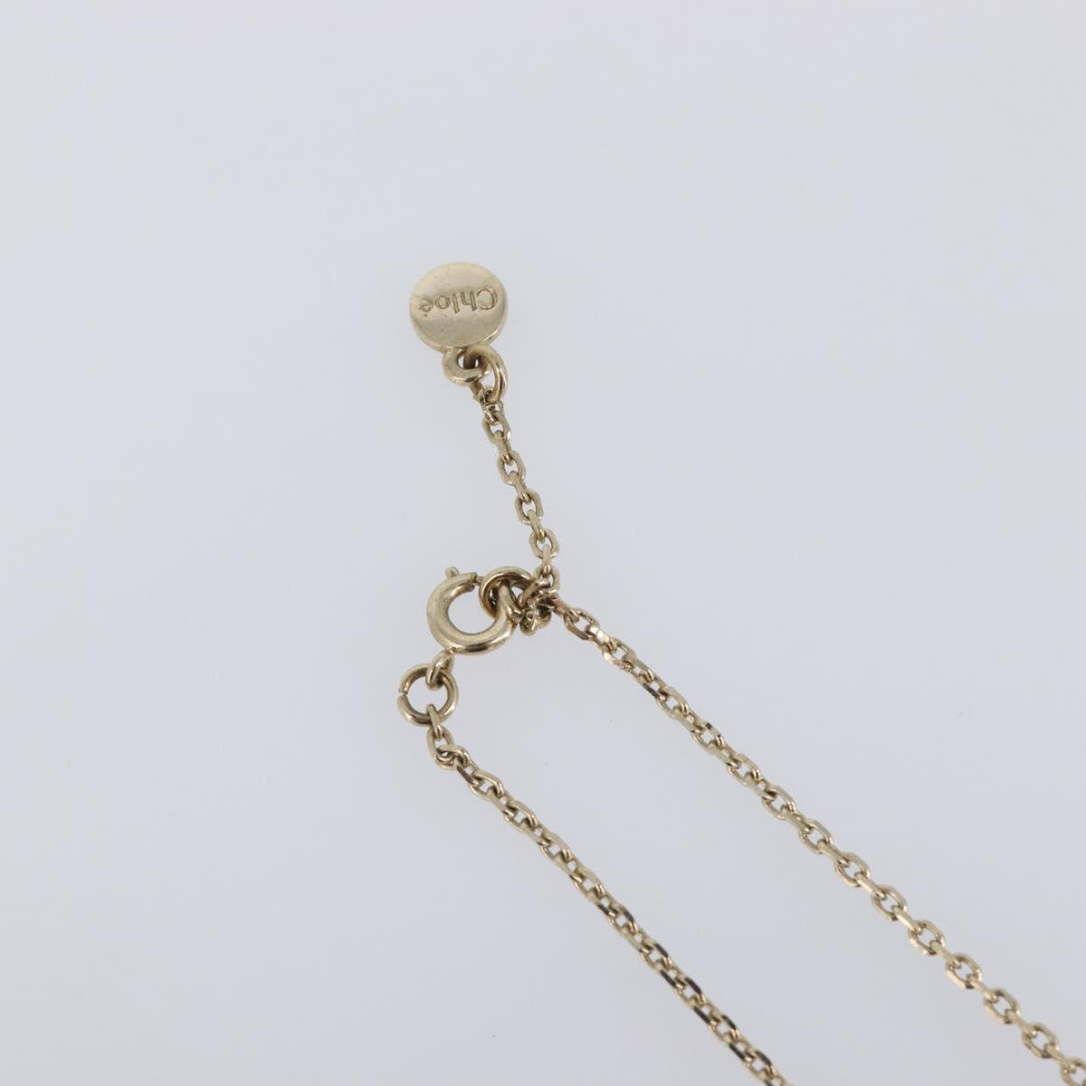 Chloe Necklace Metal 3 Set Gold Tone Silver Auth SW2841