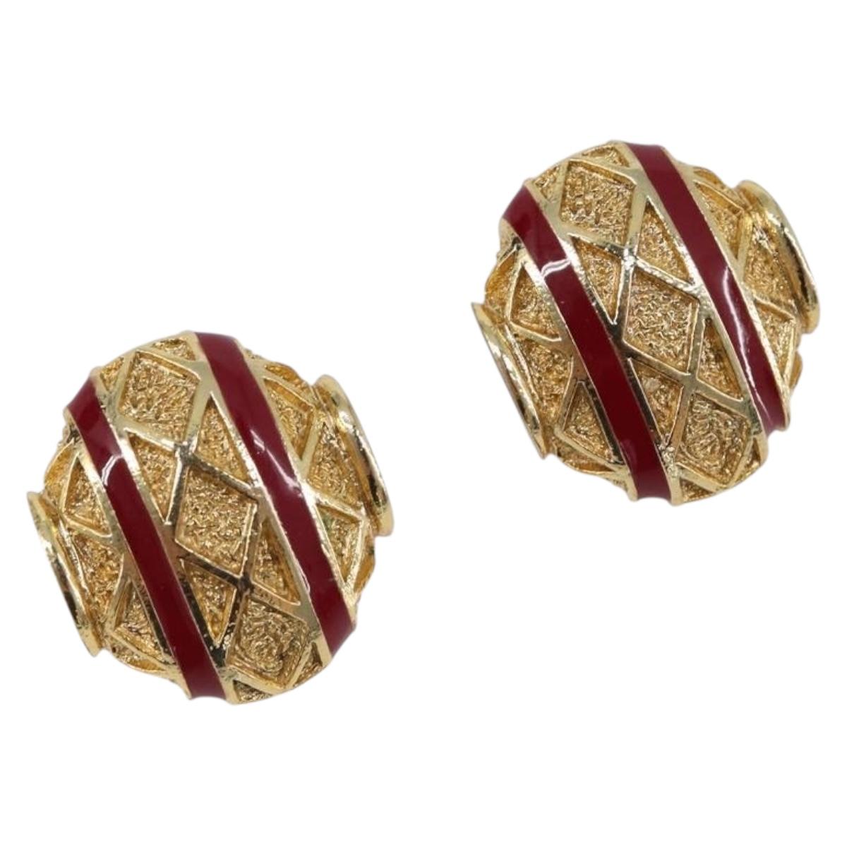 BALENCIAGA Earring Metal Gold Tone Auth SW2842