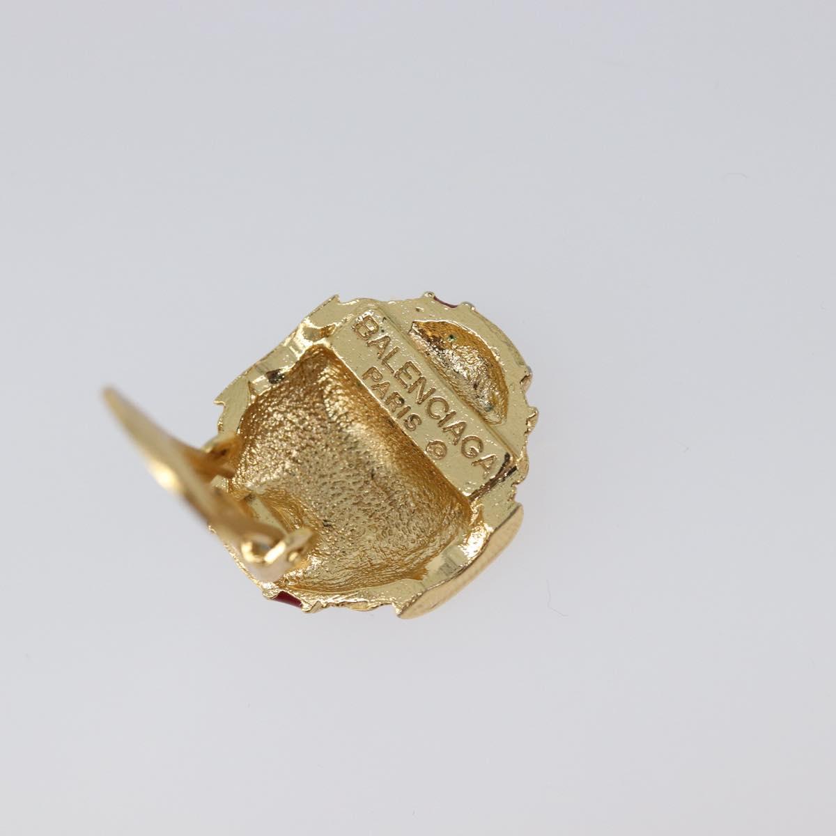 BALENCIAGA Earring Metal Gold Tone Auth SW2842
