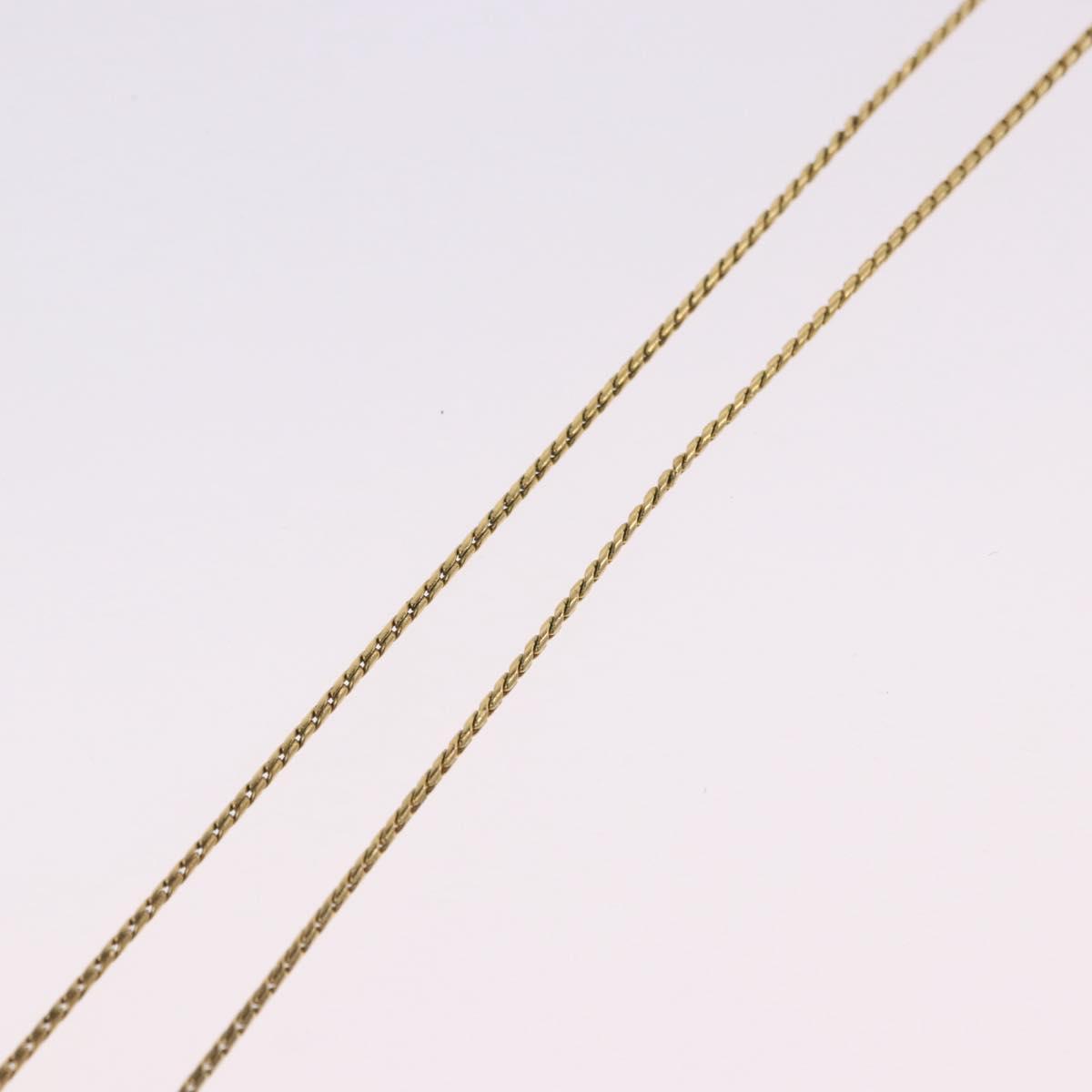 SAINT LAURENT Necklace Metal Gold Tone Auth SW2843