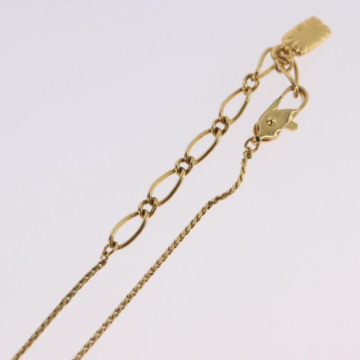 SAINT LAURENT Necklace Metal Gold Tone Auth SW2843