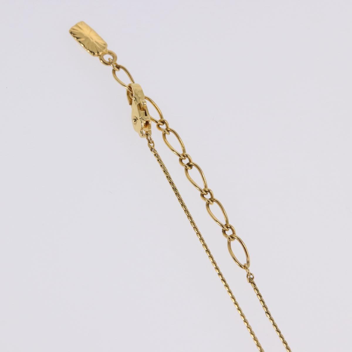 SAINT LAURENT Necklace Metal Gold Tone Auth SW2843