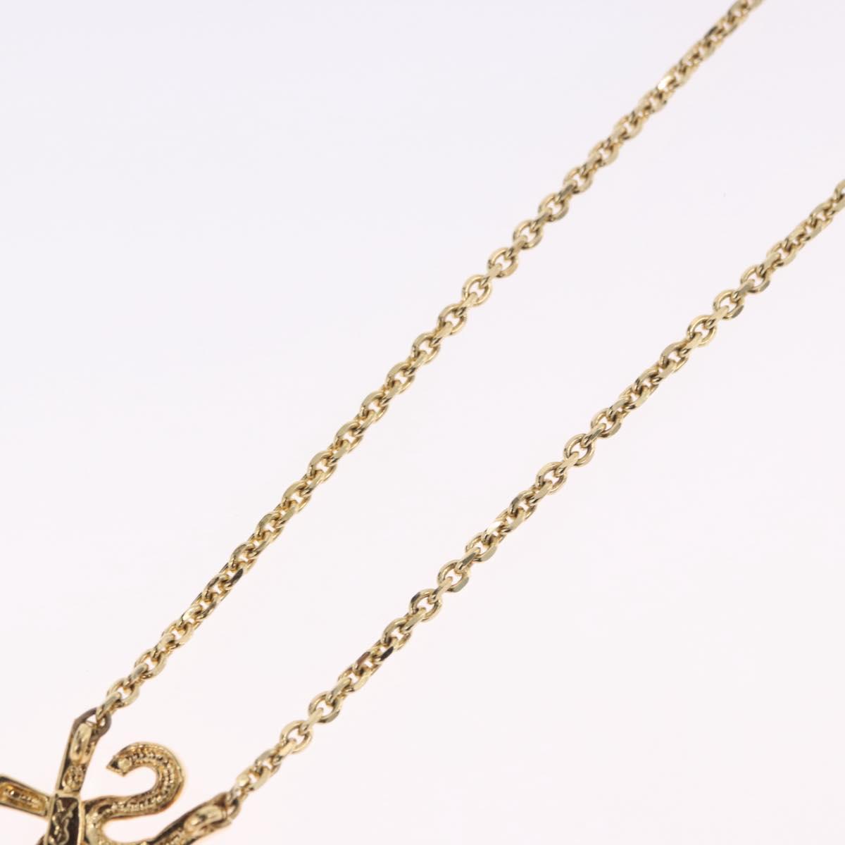 SAINT LAURENT Necklace Metal Gold Tone Auth SW2844V