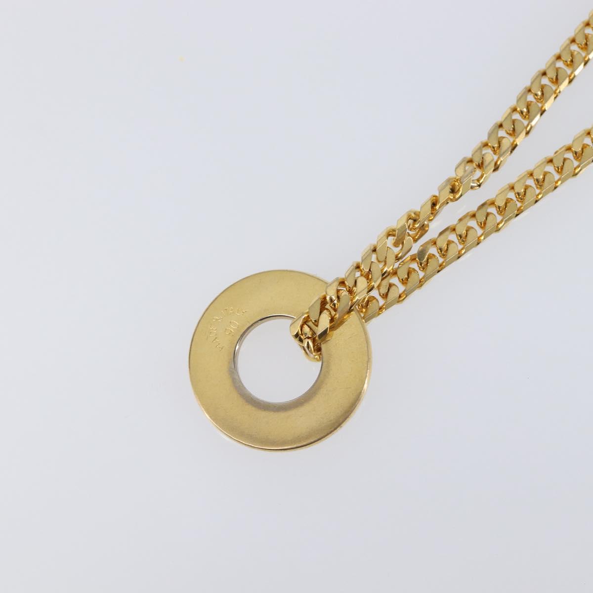 CELINE Necklace Metal Gold Auth SW2846