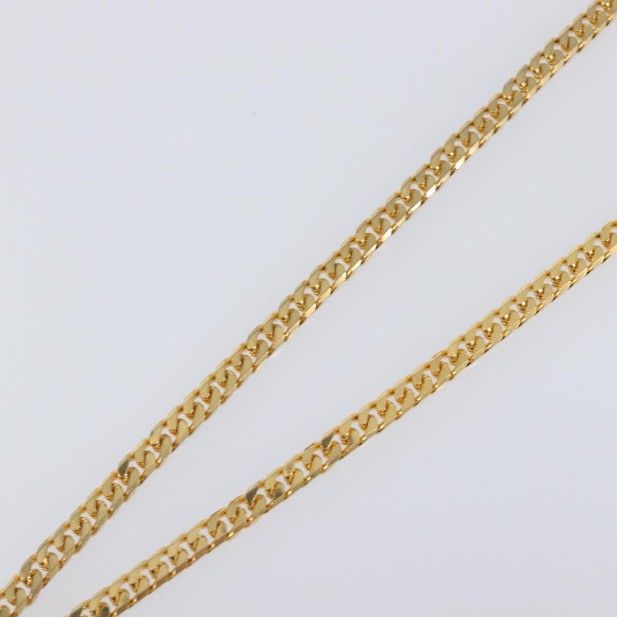 CELINE Necklace Metal Gold Auth SW2846