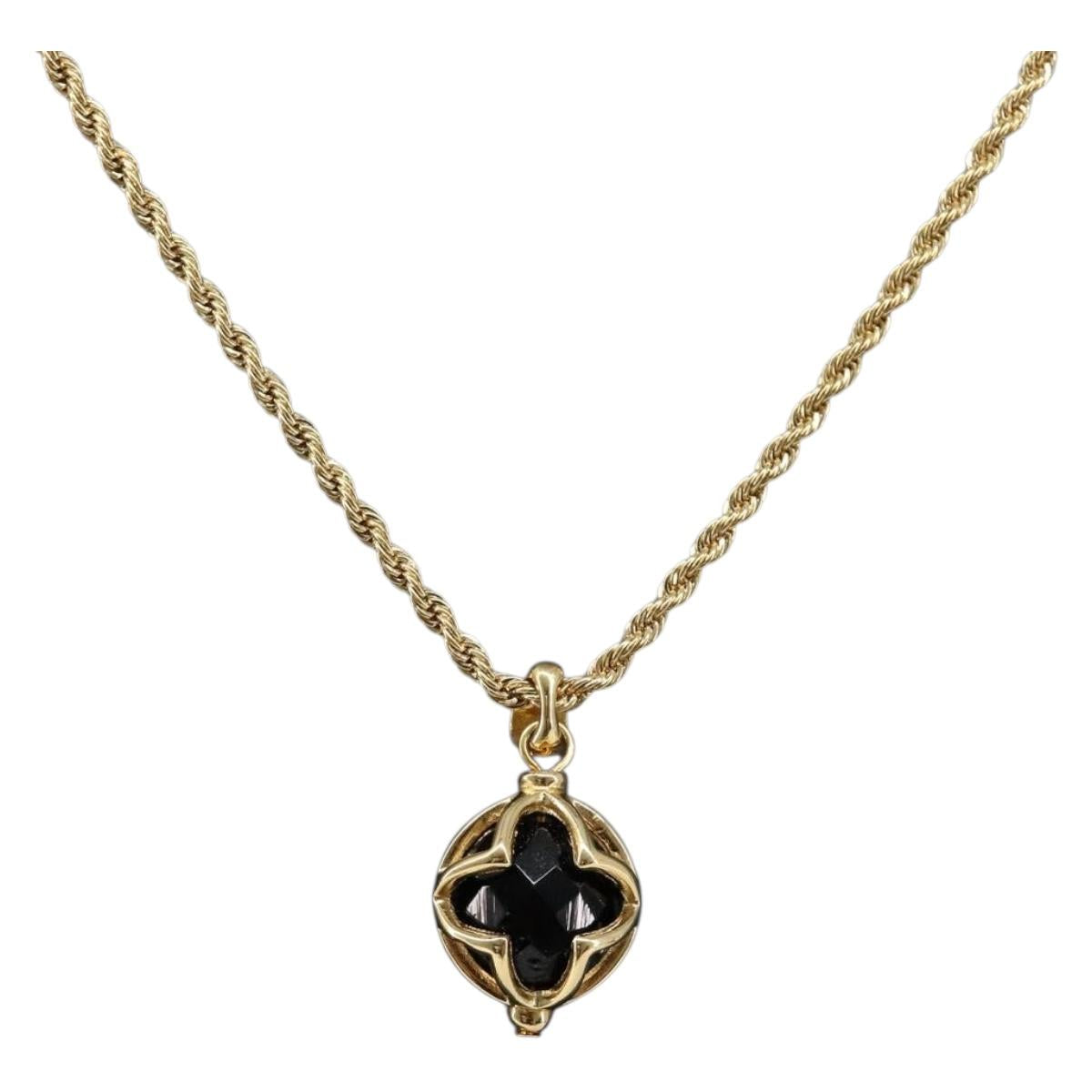 GIVENCHY Necklace Metal Gold Tone Auth SW2849