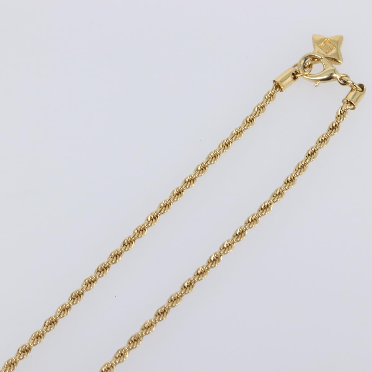 GIVENCHY Necklace Metal Gold Tone Auth SW2849