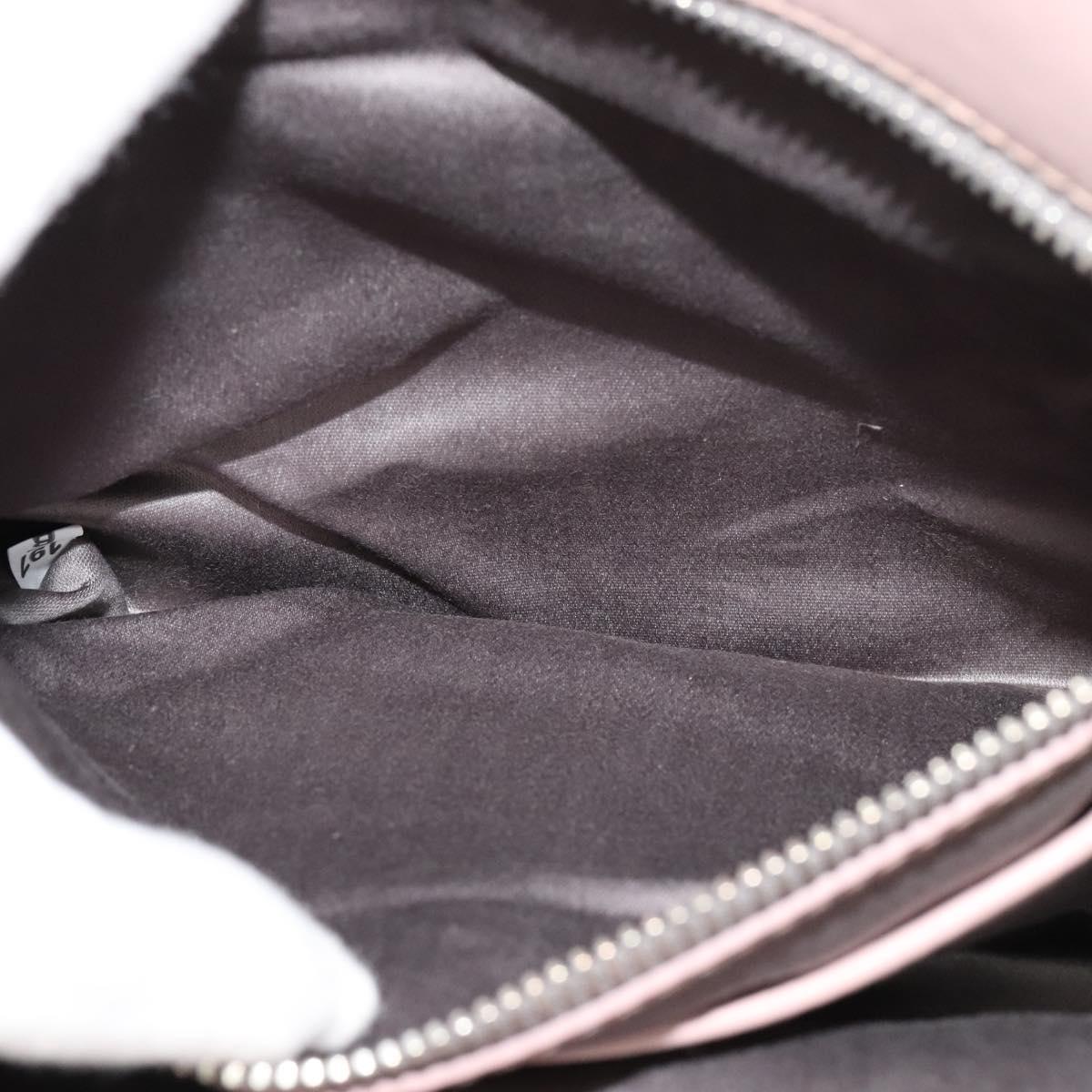 Miu Miu Hand Bag Leather 2way Pink Silver Auth sw284A