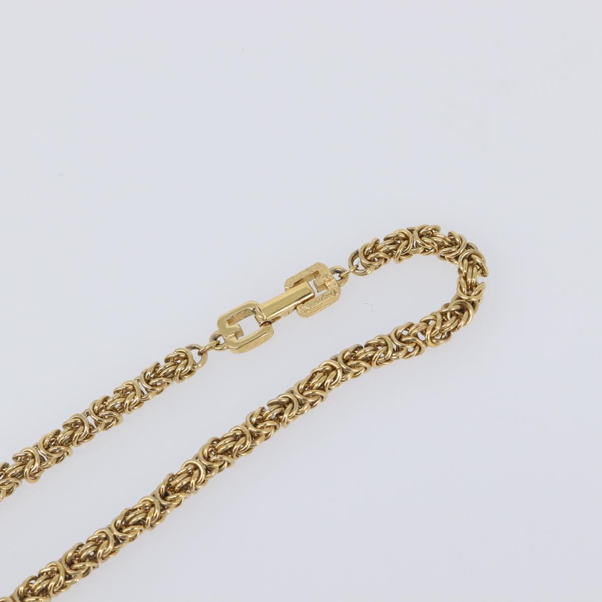 GIVENCHY Necklace Metal Gold Tone Auth SW2850