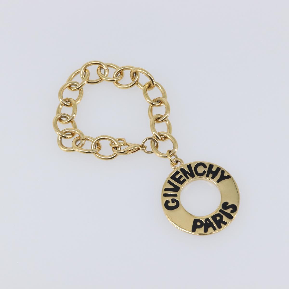 GIVENCHY Bracelet Metal 3 Set Gold Tone Orange Auth SW2853