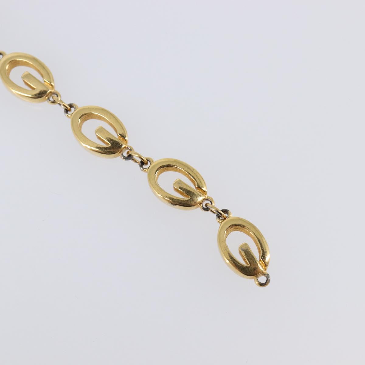 GIVENCHY Bracelet Metal 3 Set Gold Tone Orange Auth SW2853