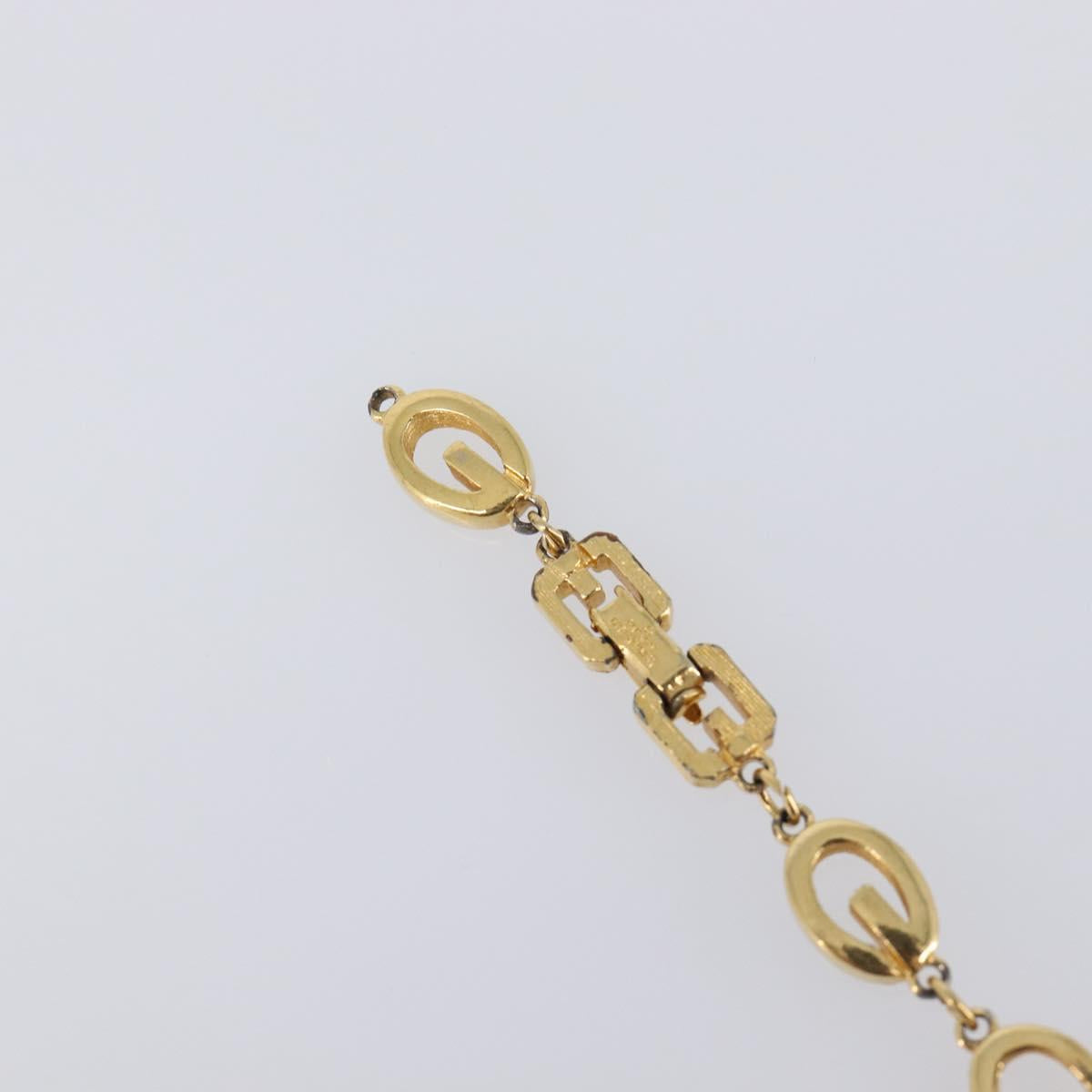GIVENCHY Bracelet Metal 3 Set Gold Tone Orange Auth SW2853
