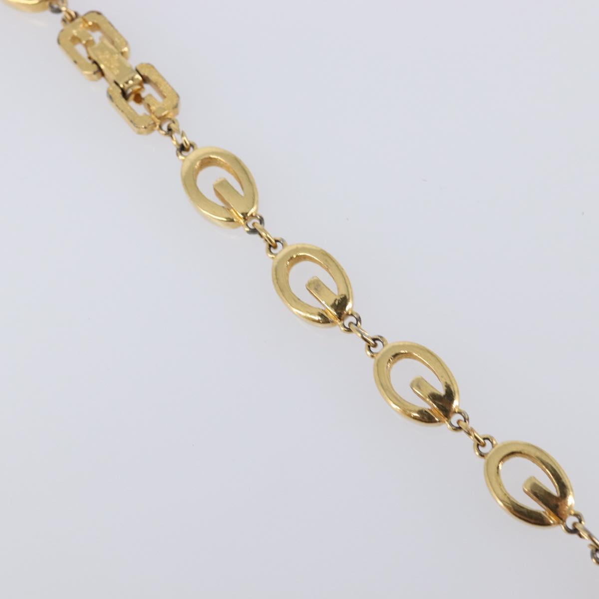 GIVENCHY Bracelet Metal 3 Set Gold Tone Orange Auth SW2853