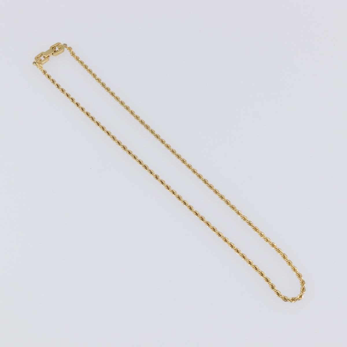 GIVENCHY Necklace Metal 4 Set Gold Tone Auth SW2854