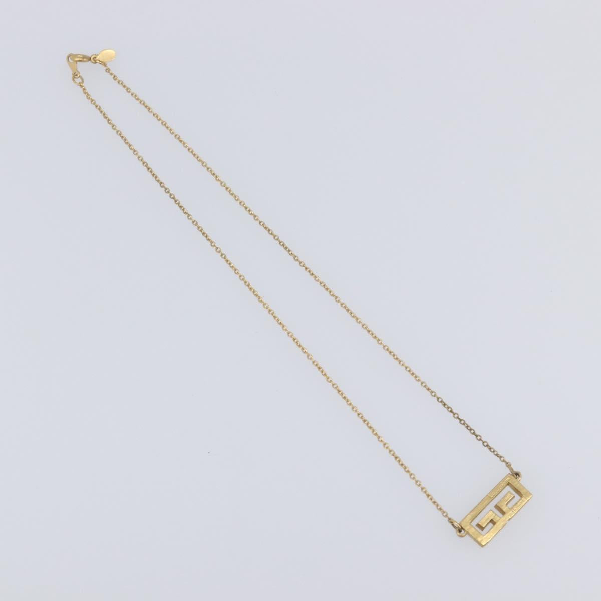 GIVENCHY Necklace Metal 4 Set Gold Tone Auth SW2855
