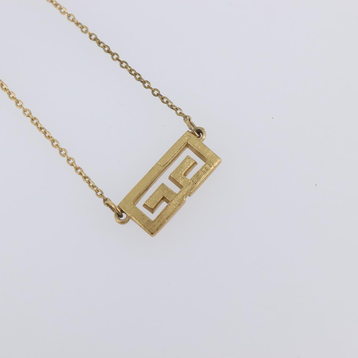 GIVENCHY Necklace Metal 4 Set Gold Tone Auth SW2855