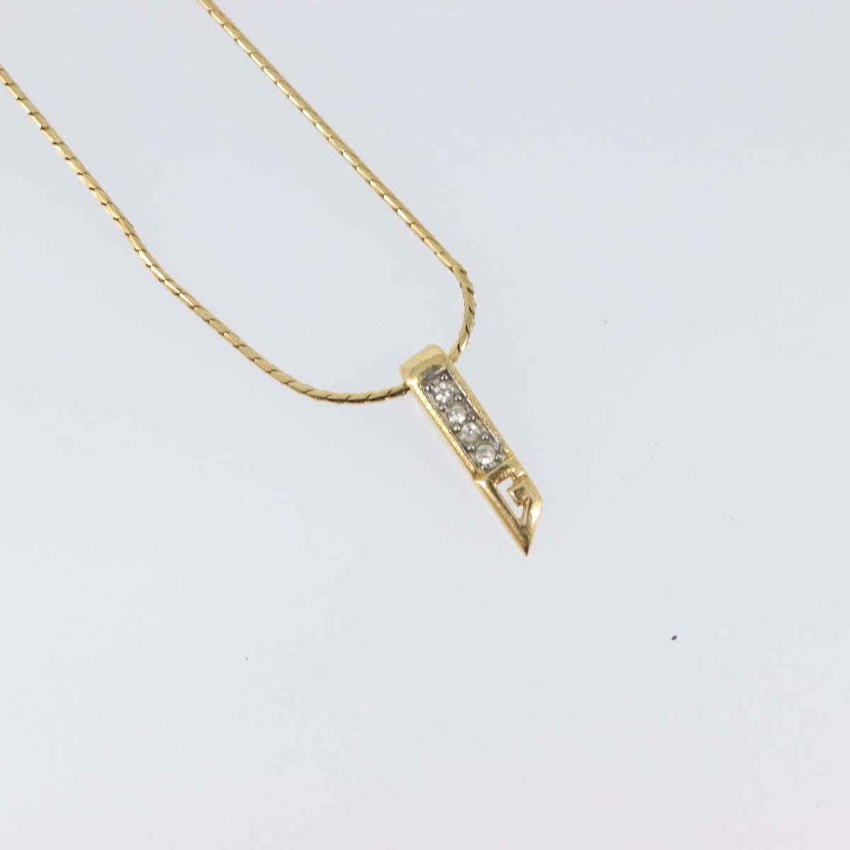 GIVENCHY Necklace Metal 4 Set Silver Gold Tone Auth SW2856
