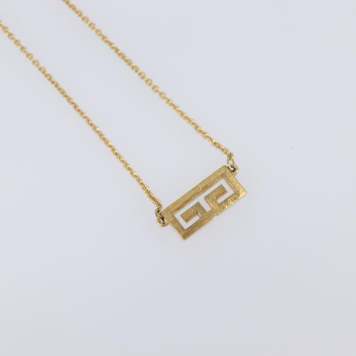 GIVENCHY Necklace Metal 4 Set Silver Gold Tone Auth SW2856