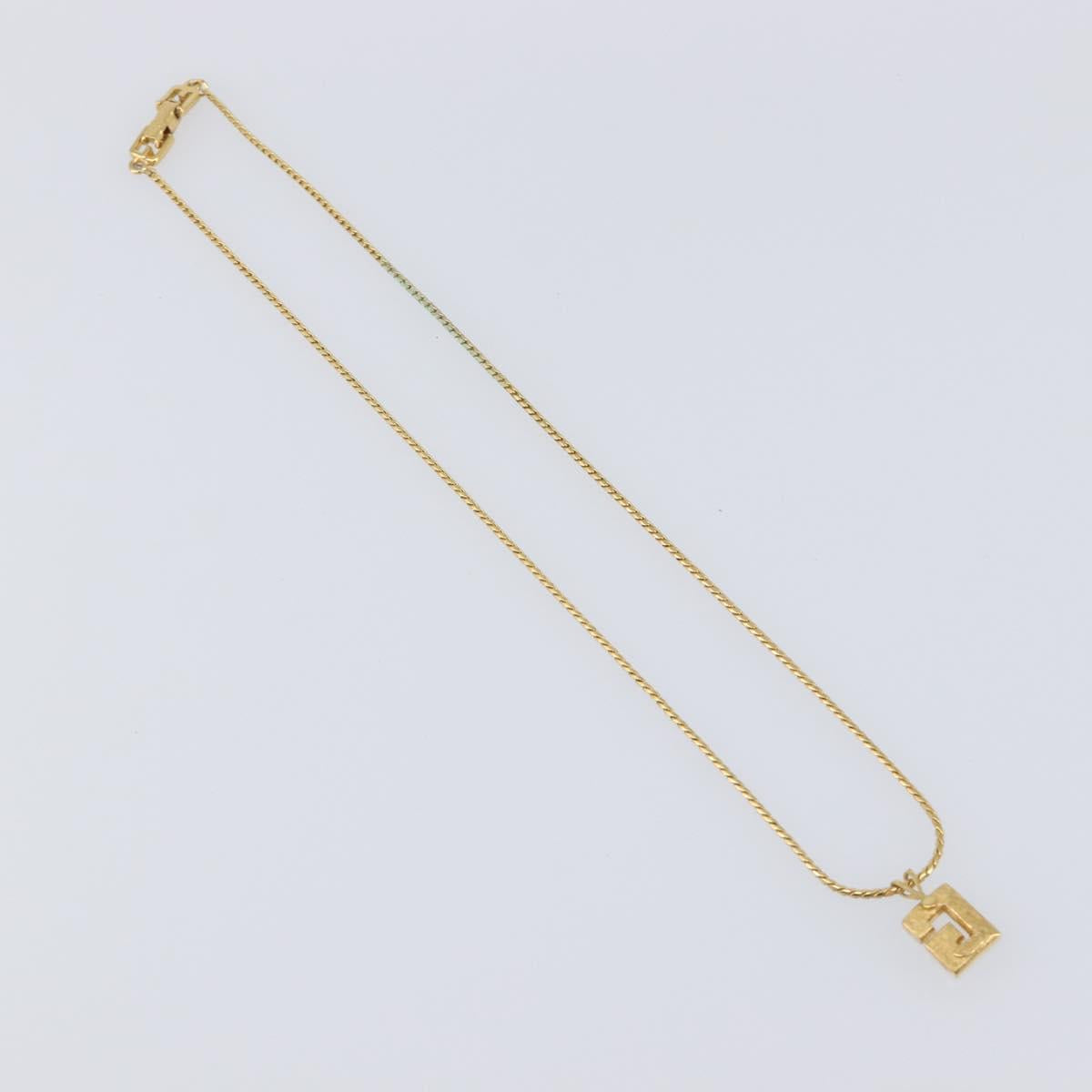 GIVENCHY Necklace Metal 4 Set Gold Tone Auth SW2857